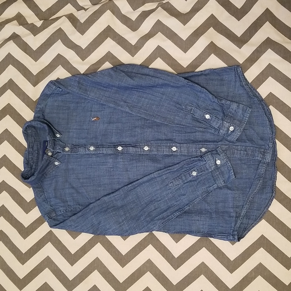 Boys L Polo Ralph Lauren button down Jean shirt. New condition. Smoke free home.